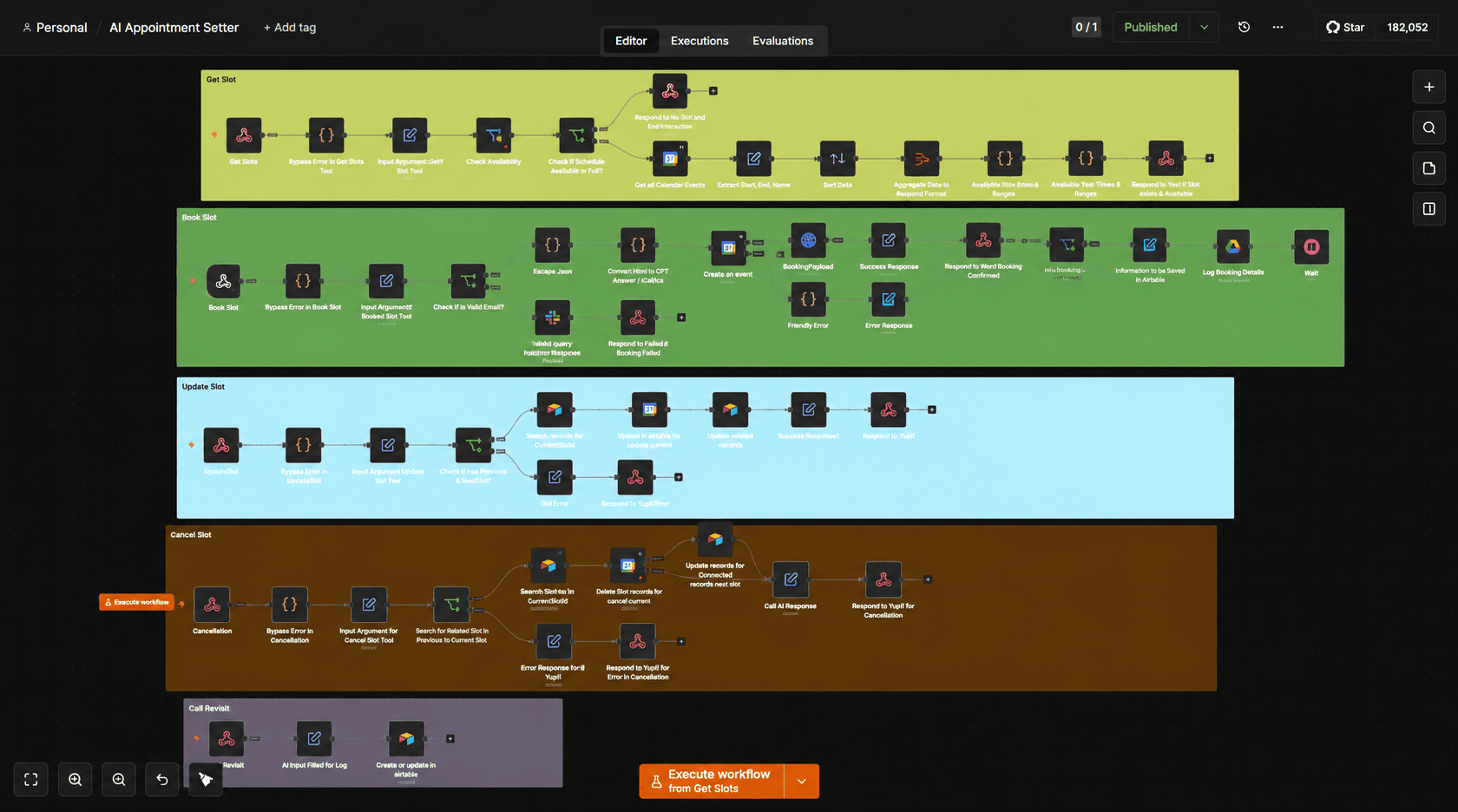 AI Call Appointment Setter featured workflow screenshot